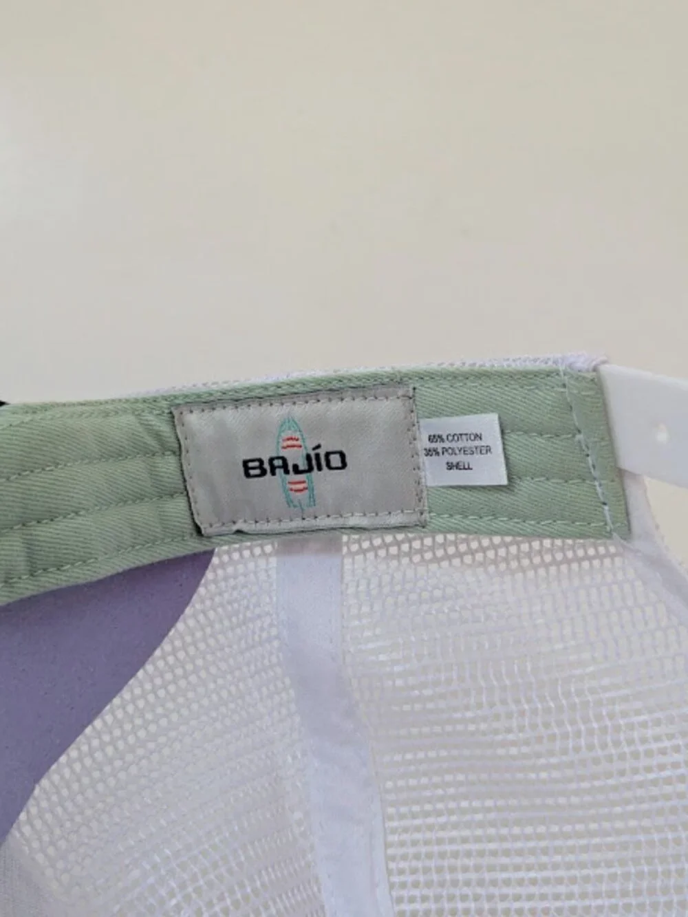 Bajio Sage Green White Mesh Trucker Snapback Hat NWOT